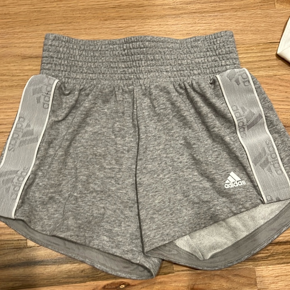 Adidas women high waisted fleece shorts